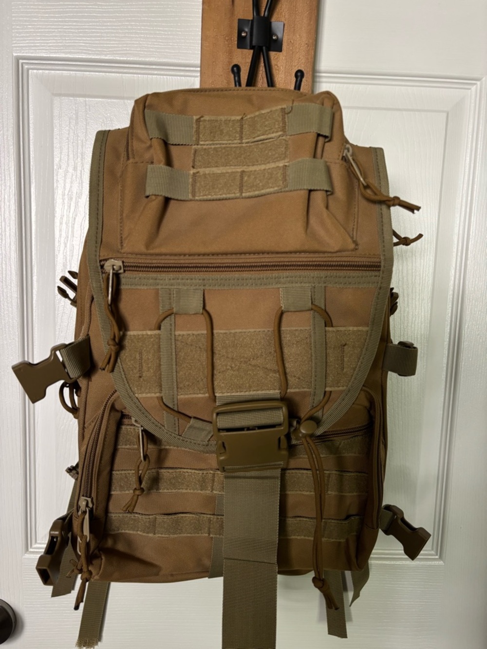 Tactical Military Style Army Brown Backpack New Without Tags - Picture 10 of 10